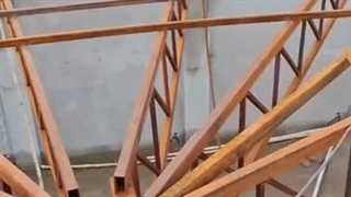 ساخت اسکلت خرپا سقف شیروانی
